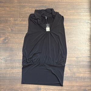 Express Sky Y2K sack sleeveless black dress NWT
Size small